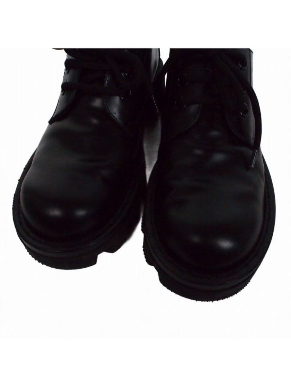 Louis Vuitton Checkered Loafers Lace Up Shoes Leather 6.5 Black - Picture 3 of 8